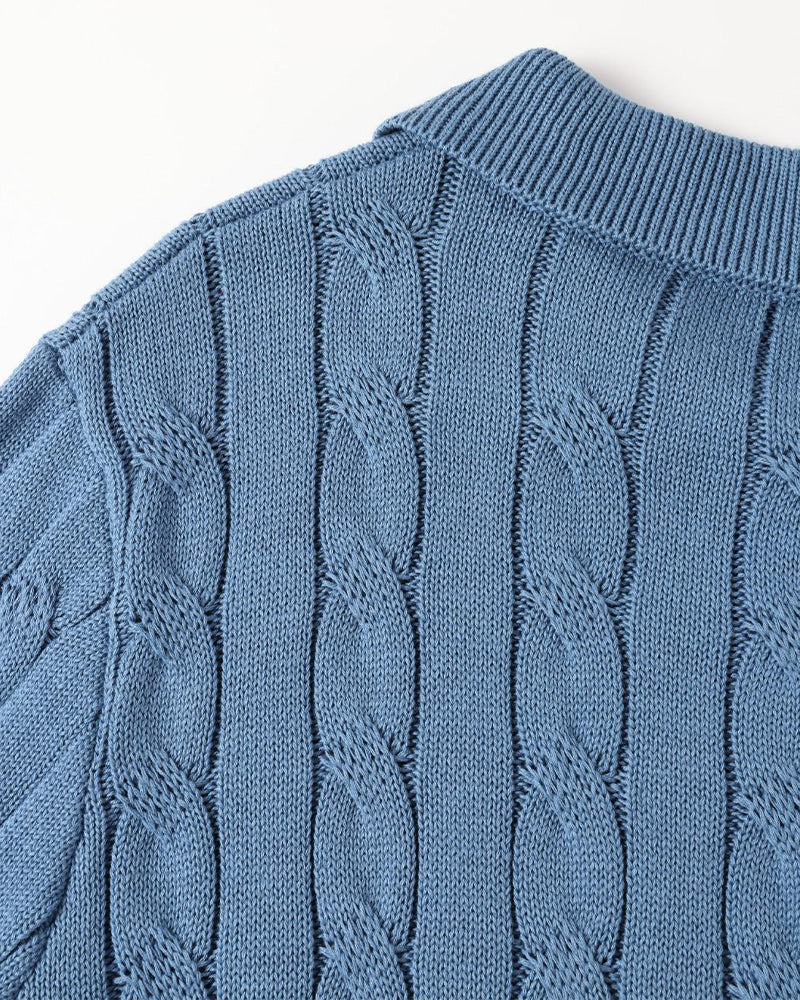 FLORENCE Cable Knit Polo